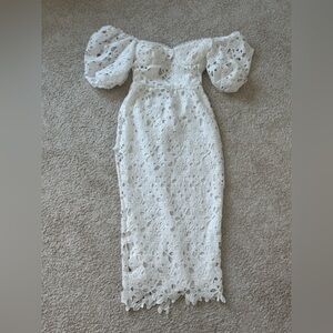 Elegant White Lace Dress
